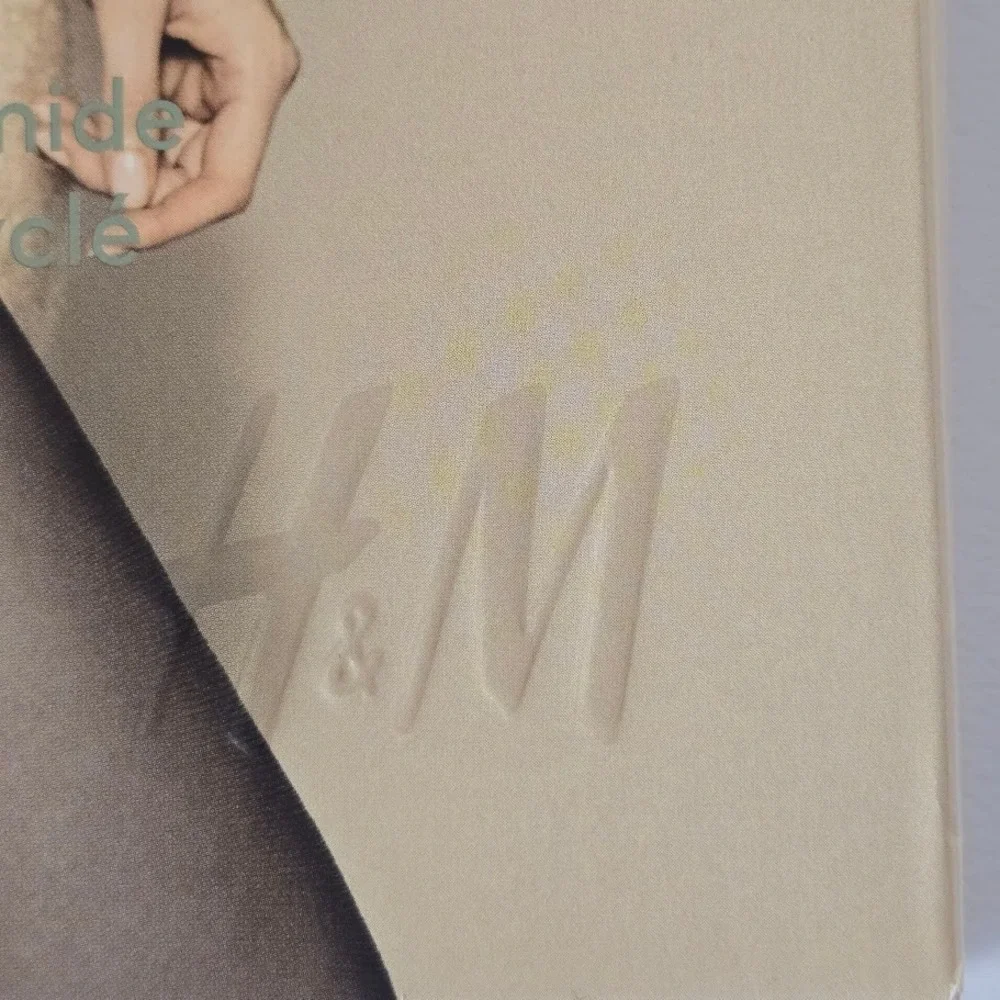 H&M Mama Tights Black Semi Shiny 2-Pack Women M Maternity Hosiery Invisible Toe‎